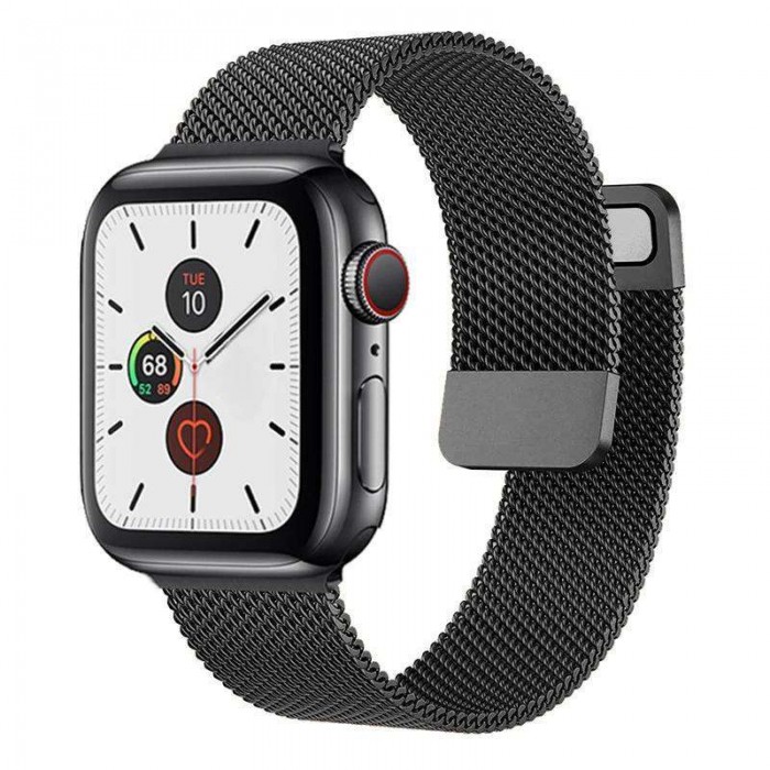Металевий ремінець Міланська петля для Apple Watch (38mm, 40mm, 41mm, 42mm Series 10, Black)