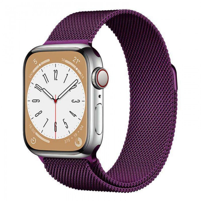 Металевий ремінець Міланська петля для Apple Watch (38mm, 40mm, 41mm, 42mm Series 10, Deep Purple)